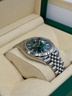 2022 Rolex Datejust 41mm 126334 Stainless Steel Jubilee Green Dial