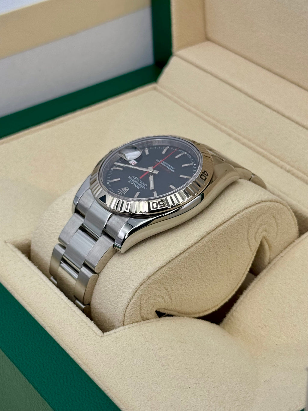 2005 Rolex Datejust Turn-O-Graph 36mm 116264 Oyster Black Dial Dial