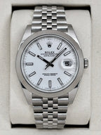 NEW 2026 Rolex Datejust 41mm 126300 Stainless Steel Jubilee White Dial