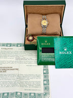 1990 Rolex Lady Datejust 26mm 69173 Two-Tone Jubilee Champagne Dial