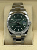 2022 Rolex Datejust 41mm 126300 Oyster Green Dial