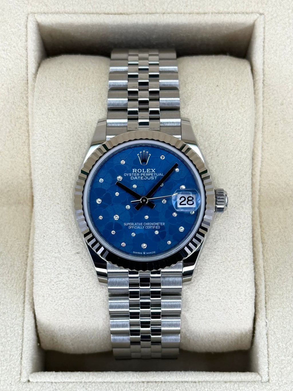 NEW 2025 Rolex Datejust 31mm 278274 Stainless Steel Jubilee Floral Dial