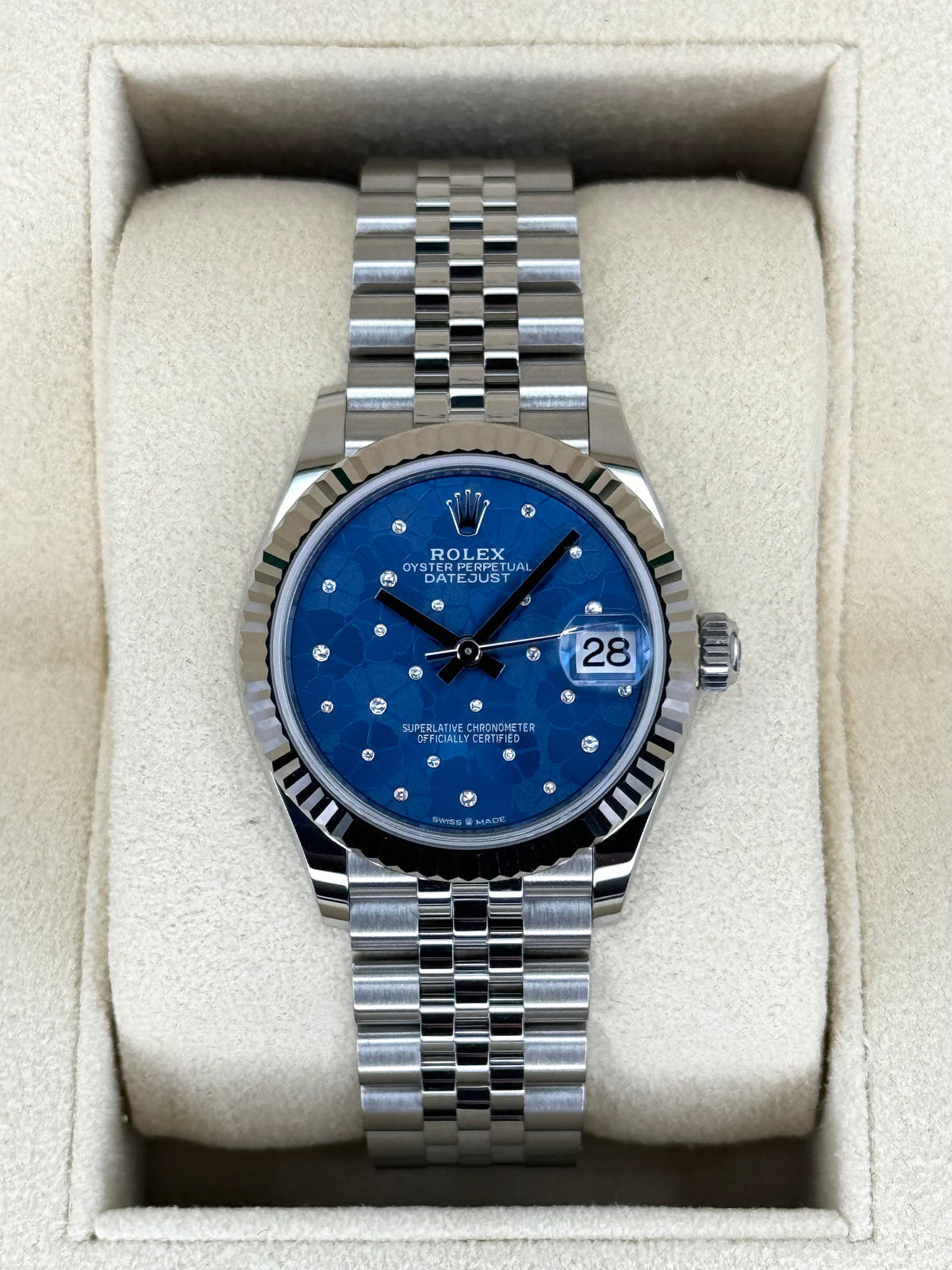 NEW 2025 Rolex Datejust 31mm 278274 Stainless Steel Jubilee Floral Dial