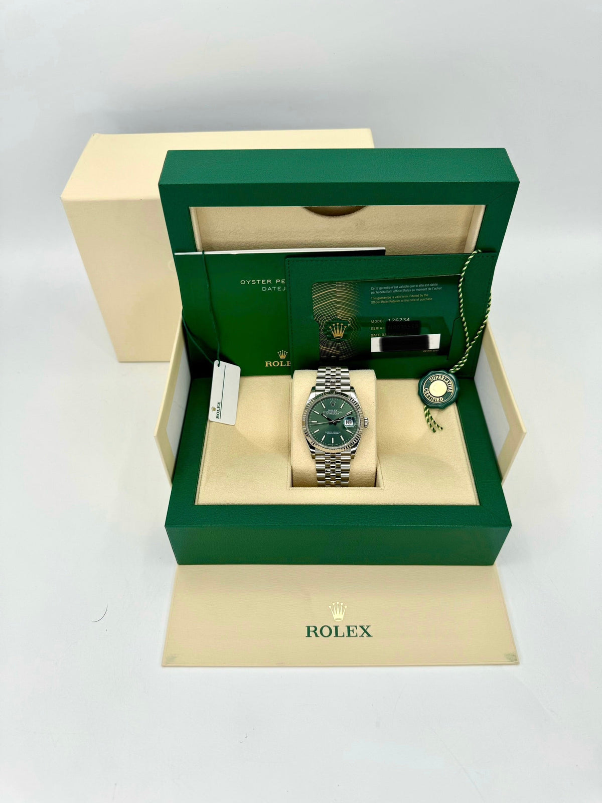 NEW 2025 Rolex Datejust 36mm 126234 Jubilee Green Dial