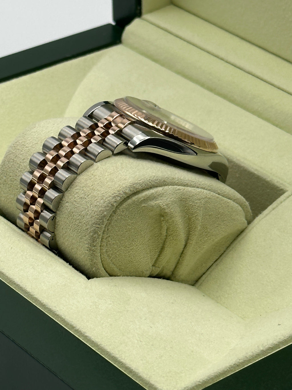 2010 Rolex Datejust 36mm 116231 Two-Tone Rose Gold Pink Diamond Dial