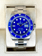 2017 Rolex Submariner "Smurf" 40mm 116619LB White Gold Blue Dial