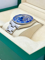 2017 Rolex Submariner "Smurf" 40mm 116619LB White Gold Blue Dial