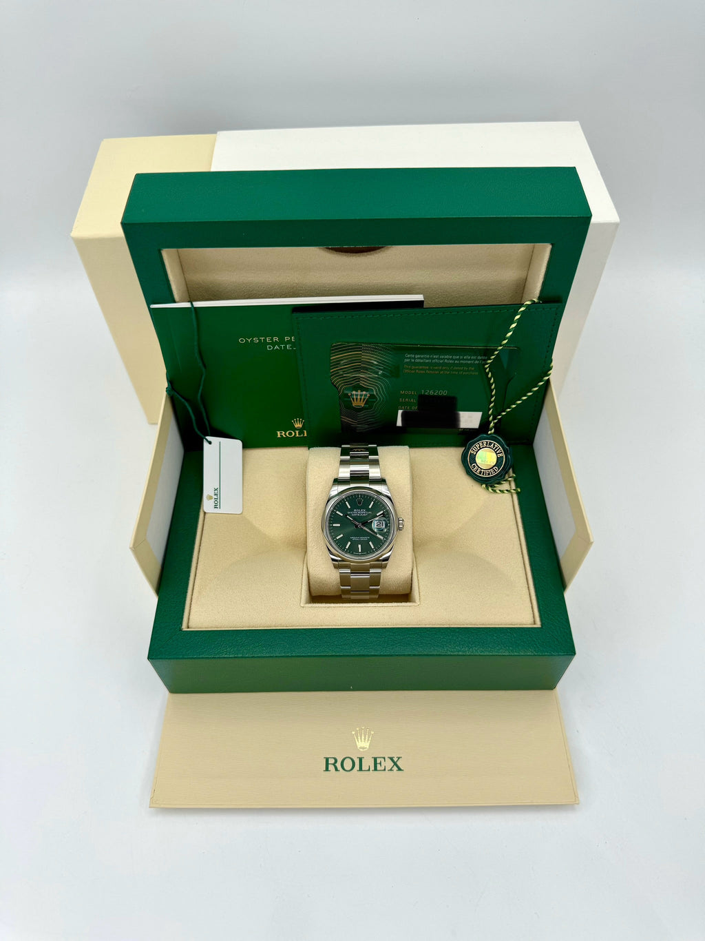 NEW 2023 Rolex Datejust 36mm 126200 Mint Green Dial
