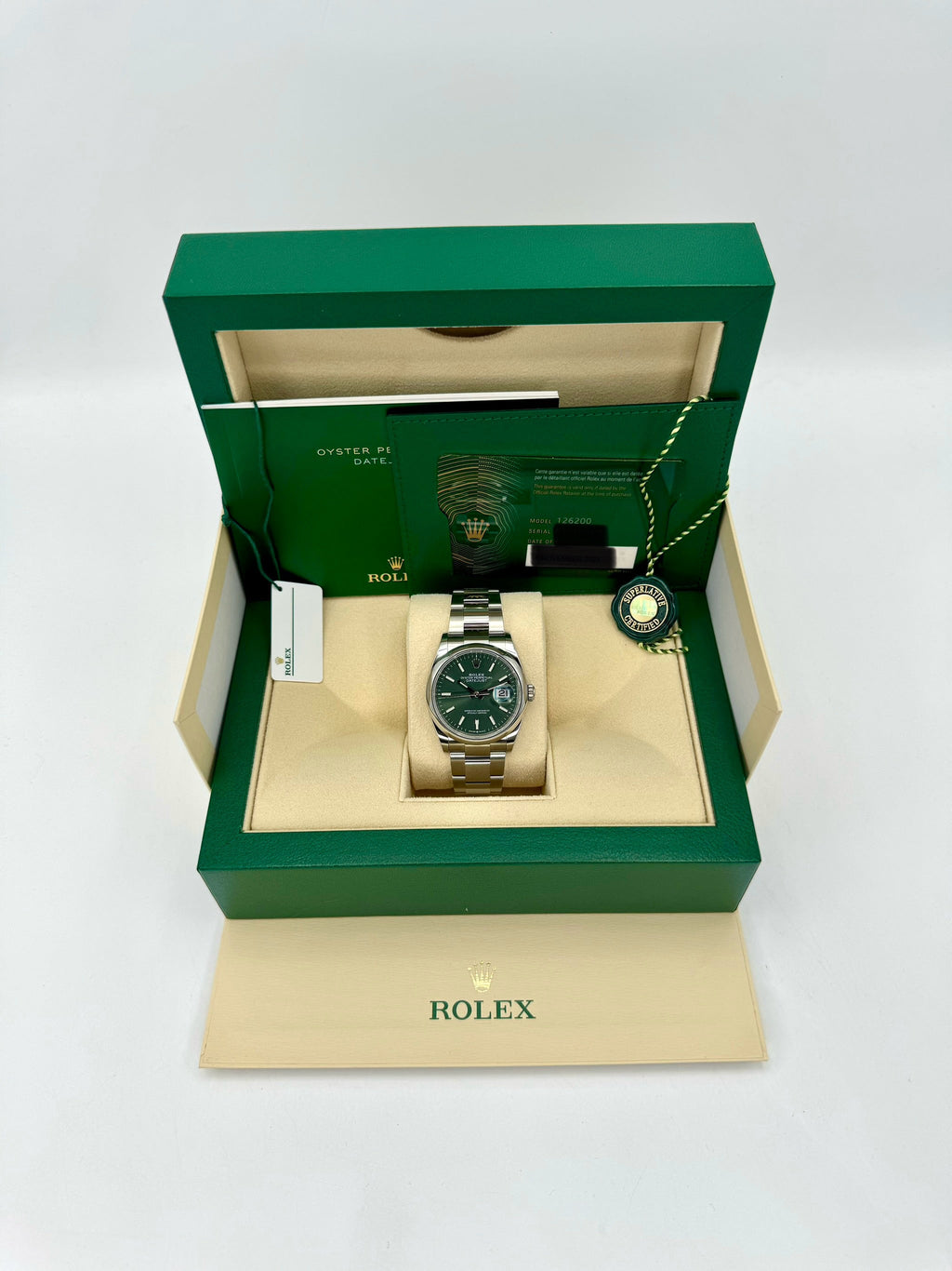 NEW 2023 Rolex Datejust 36mm 126200 Mint Green Dial