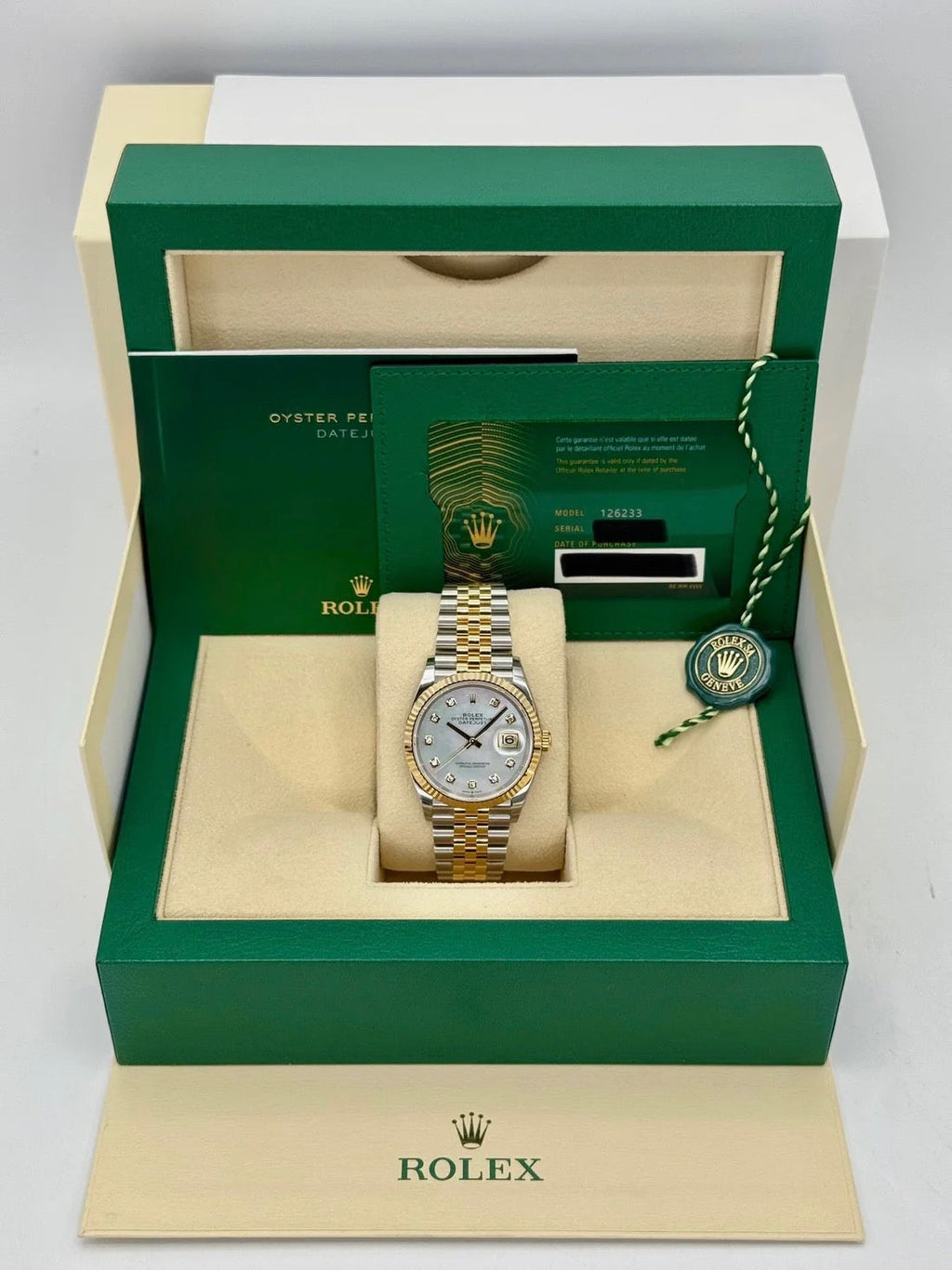 NEW 2025 Rolex Datejust 36mm 126233 Mother of Pearl Diamond Dial