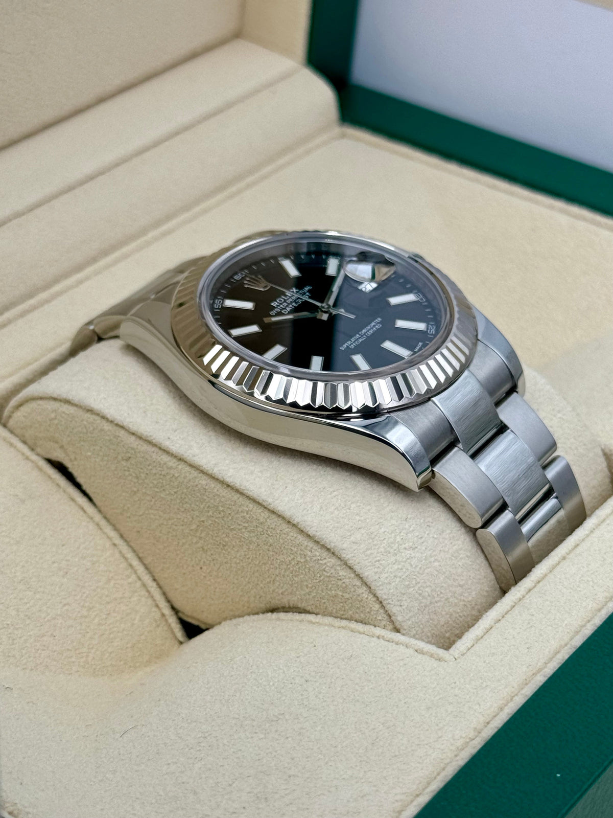 2017 Rolex Datejust II 41mm 116334 Stainless Steel Oyster Black Dial