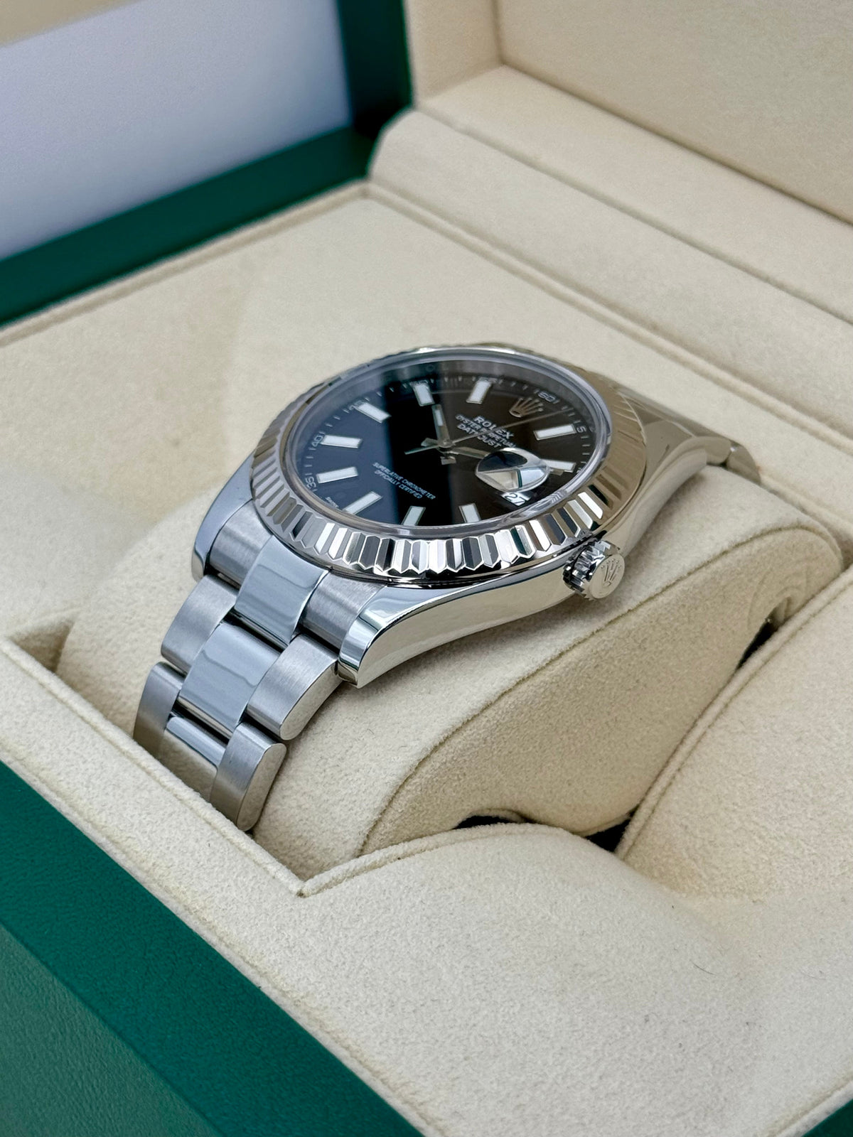 2017 Rolex Datejust II 41mm 116334 Stainless Steel Oyster Black Dial