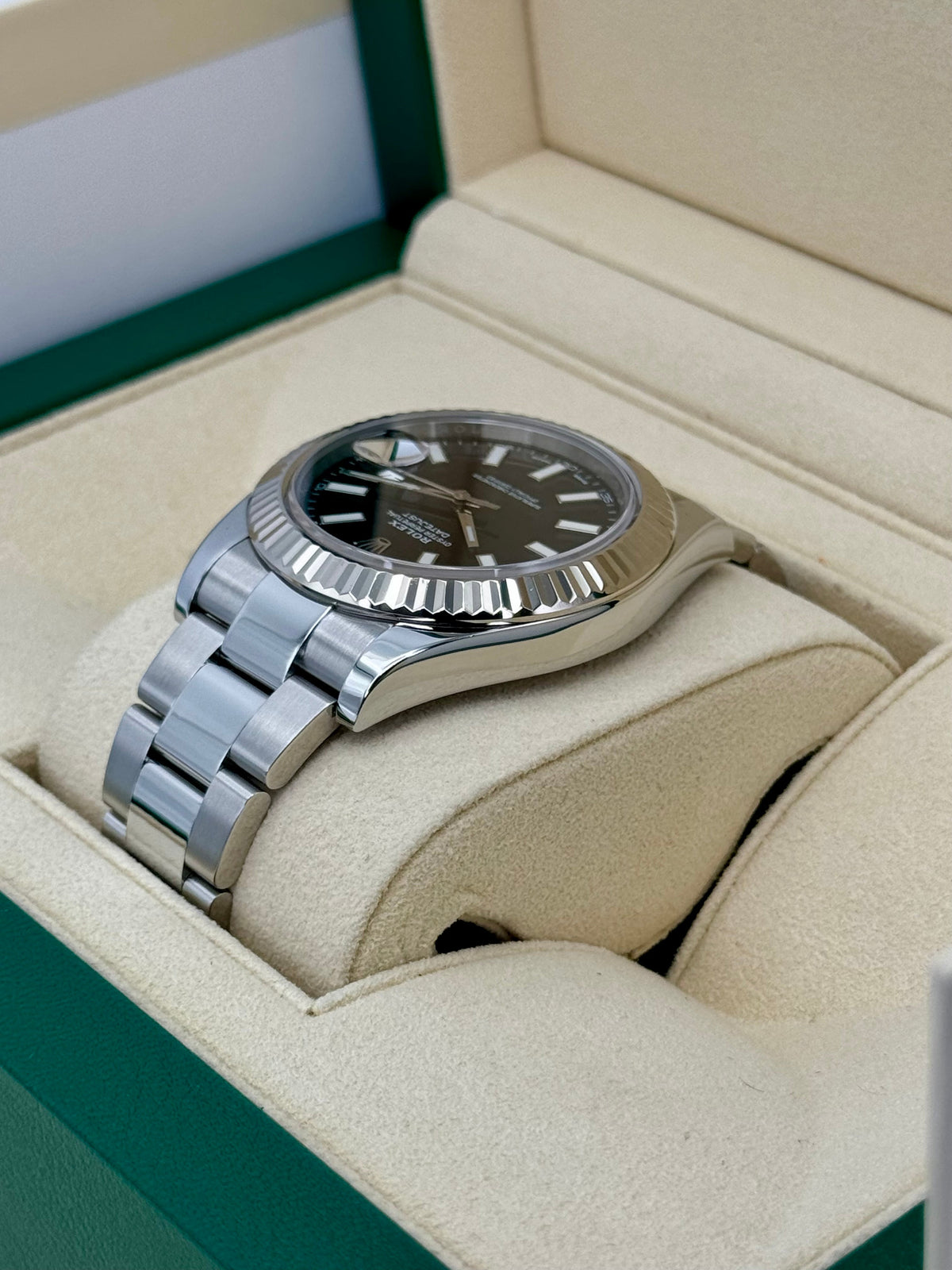 2017 Rolex Datejust II 41mm 116334 Stainless Steel Oyster Black Dial