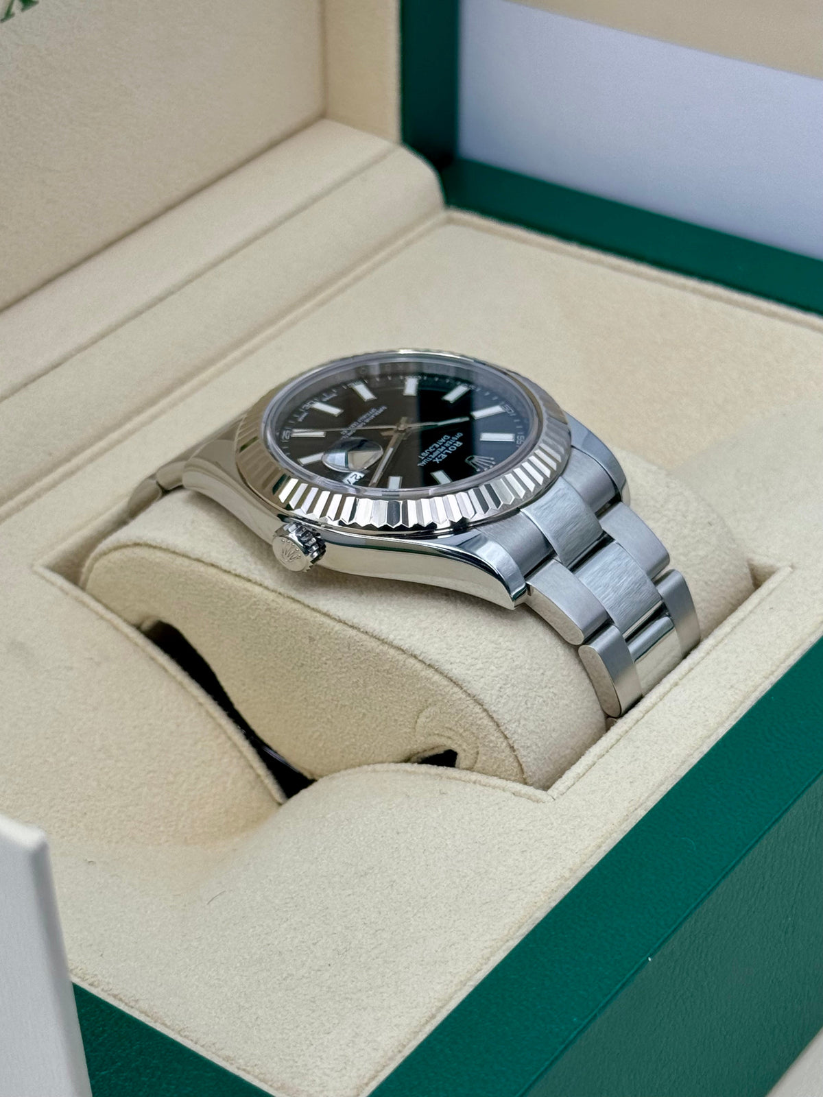 2017 Rolex Datejust II 41mm 116334 Stainless Steel Oyster Black Dial