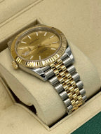 2021 Rolex Datejust 41mm 126333 Two-Tone Jubilee Champagne Stick Dial