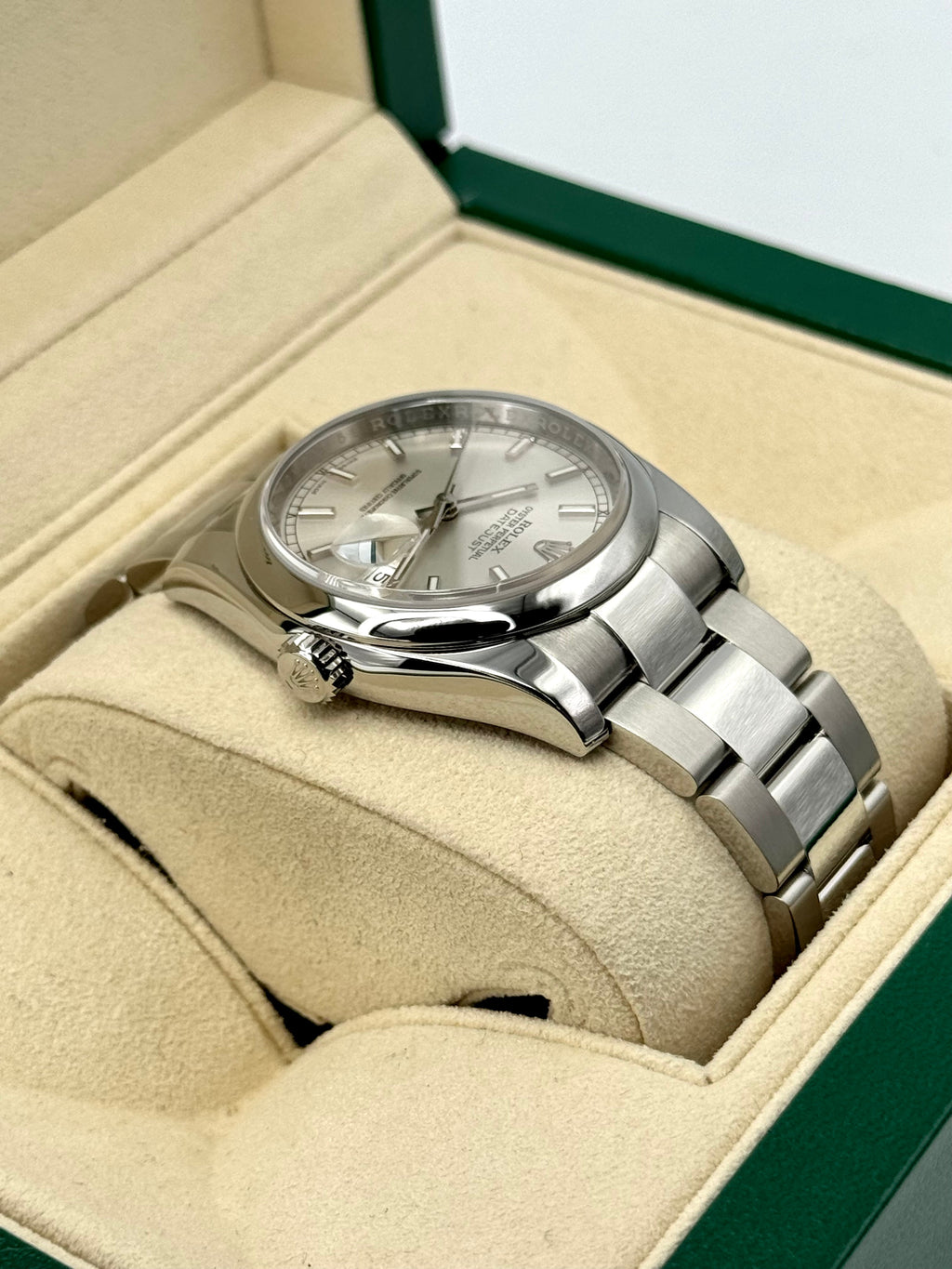 2016 Rolex Datejust 36mm 116200 Stainless Steel Oyster Silver Dial