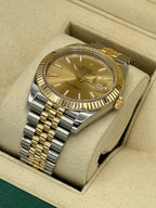 2021 Rolex Datejust 41mm 126333 Two-Tone Jubilee Champagne Stick Dial