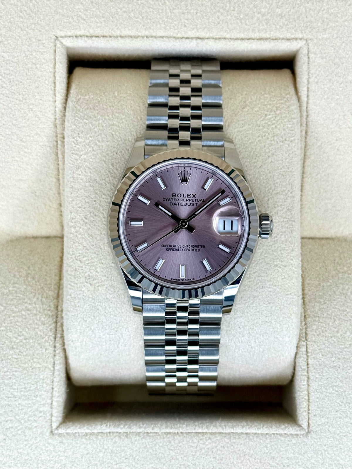 NEW 2025 Rolex Datejust 31mm 278274 Stainless Steel Jubilee Pink Dial