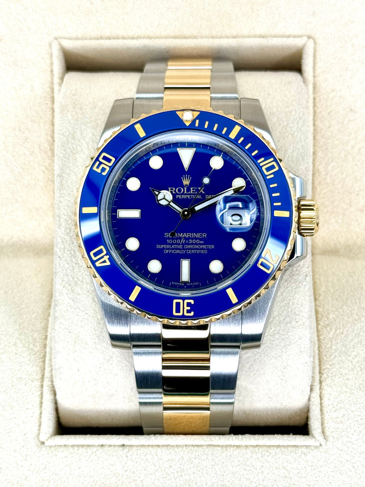 Rolex Submariner “Bluesy” 40mm 116613LB Two-Tone Flat Blue Dial