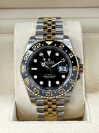 NEW 2023 Rolex GMT-Master II 40mm 126713GRNR Two-Tone Jubilee Black Dial