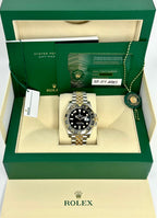 NEW 2023 Rolex GMT-Master II 40mm 126713GRNR Two-Tone Jubilee Black Dial