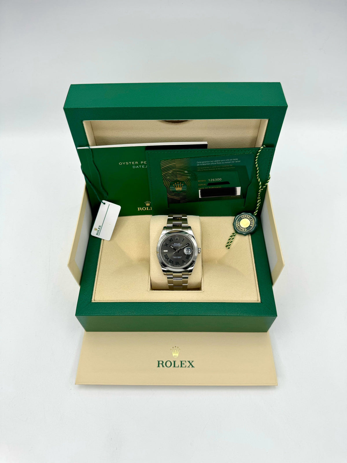 2023 Rolex Datejust 41mm 126300 Oyster Wimbledon Dial