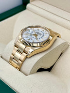 2022 Rolex Sky-Dweller 42mm 326938 18K Yellow Gold Oyster White Dial