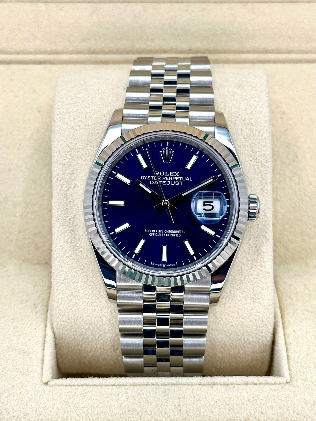 2022 Rolex Datejust 36mm 126234 Jubilee Blue Dial