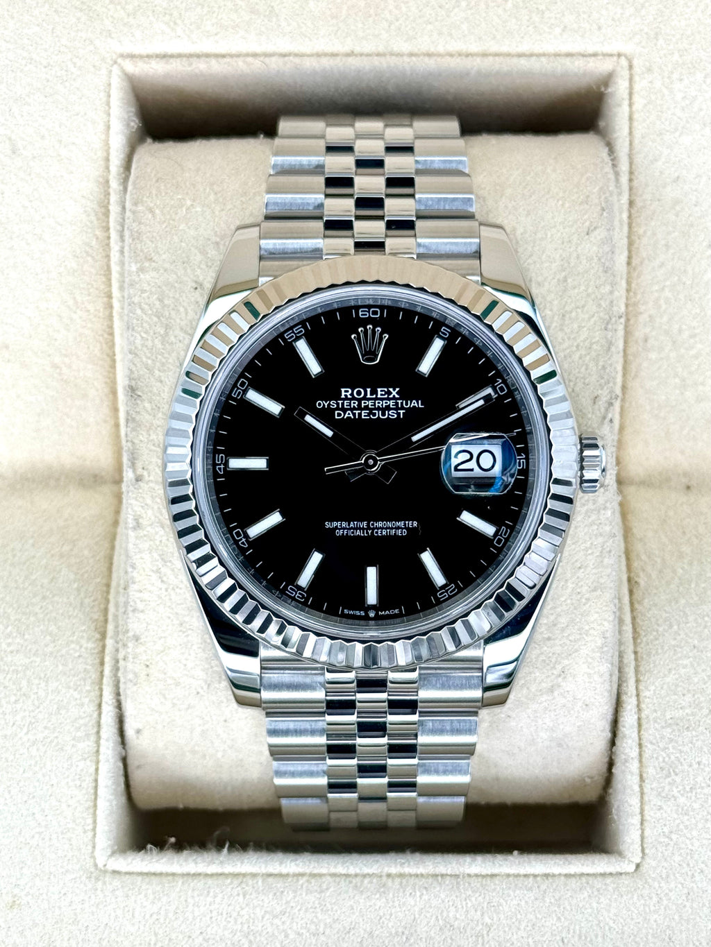 2019 Rolex Datejust 41mm 126334 Stainless Steel Jubilee Black Dial