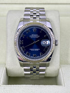 2012 Datejust 36mm 116234 Jubilee Blue Roman Numeral Dial