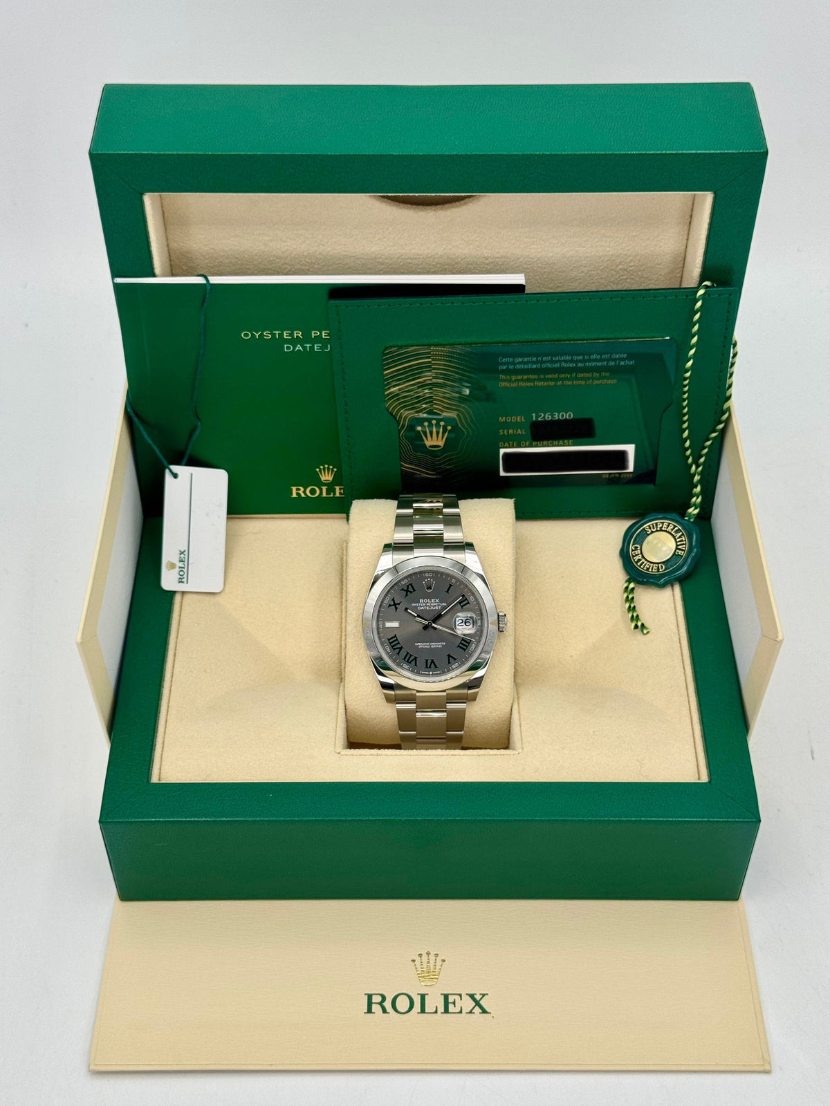 NEW 2025 Rolex Datejust 41mm 126300 Wimbledon Dial Oyster