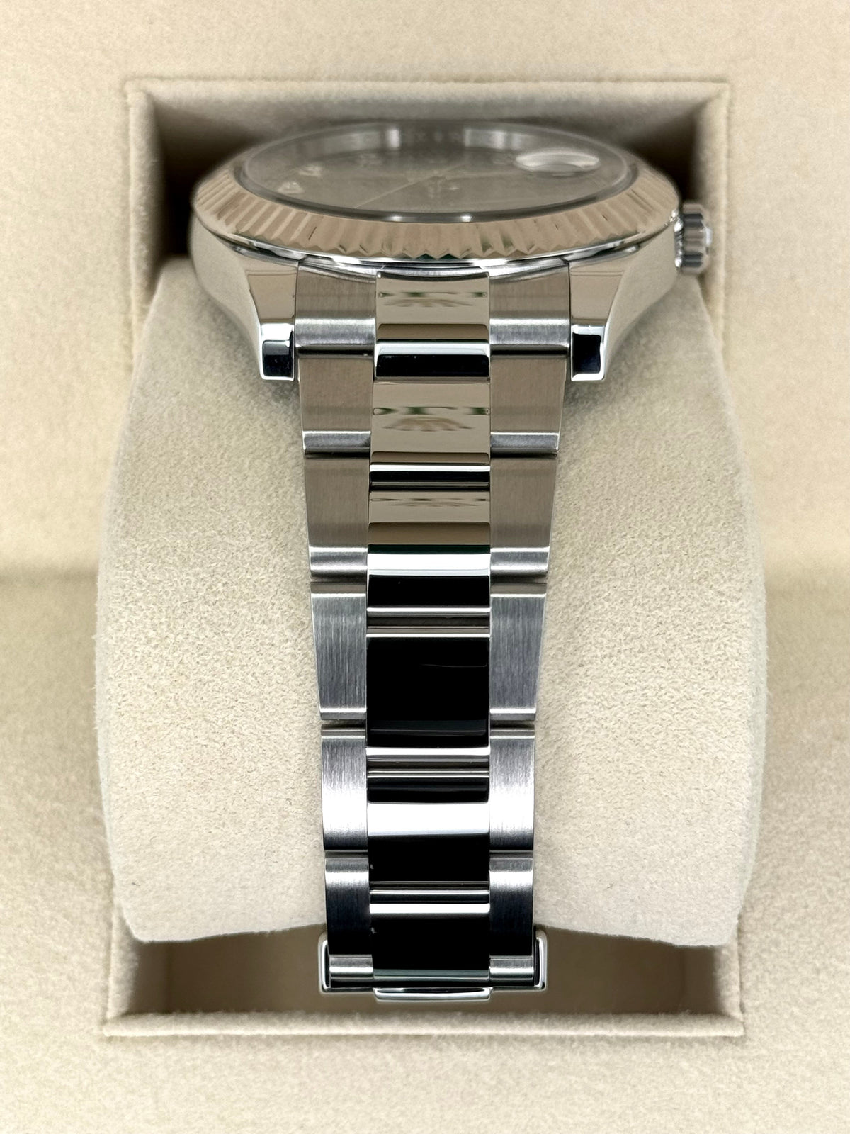 2017 Rolex Datejust II 41mm Oyster Rhodium Diamond Dial 116334