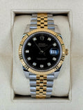 NEW 2025 Rolex Datejust 41mm 126333 Two-Tone Jubilee Black Diamond Dial