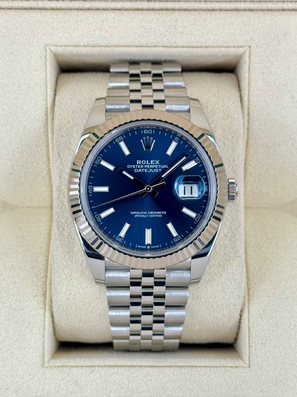 2022 Rolex Datejust 41mm 126334 Stainless Steel Jubilee Blue Dial