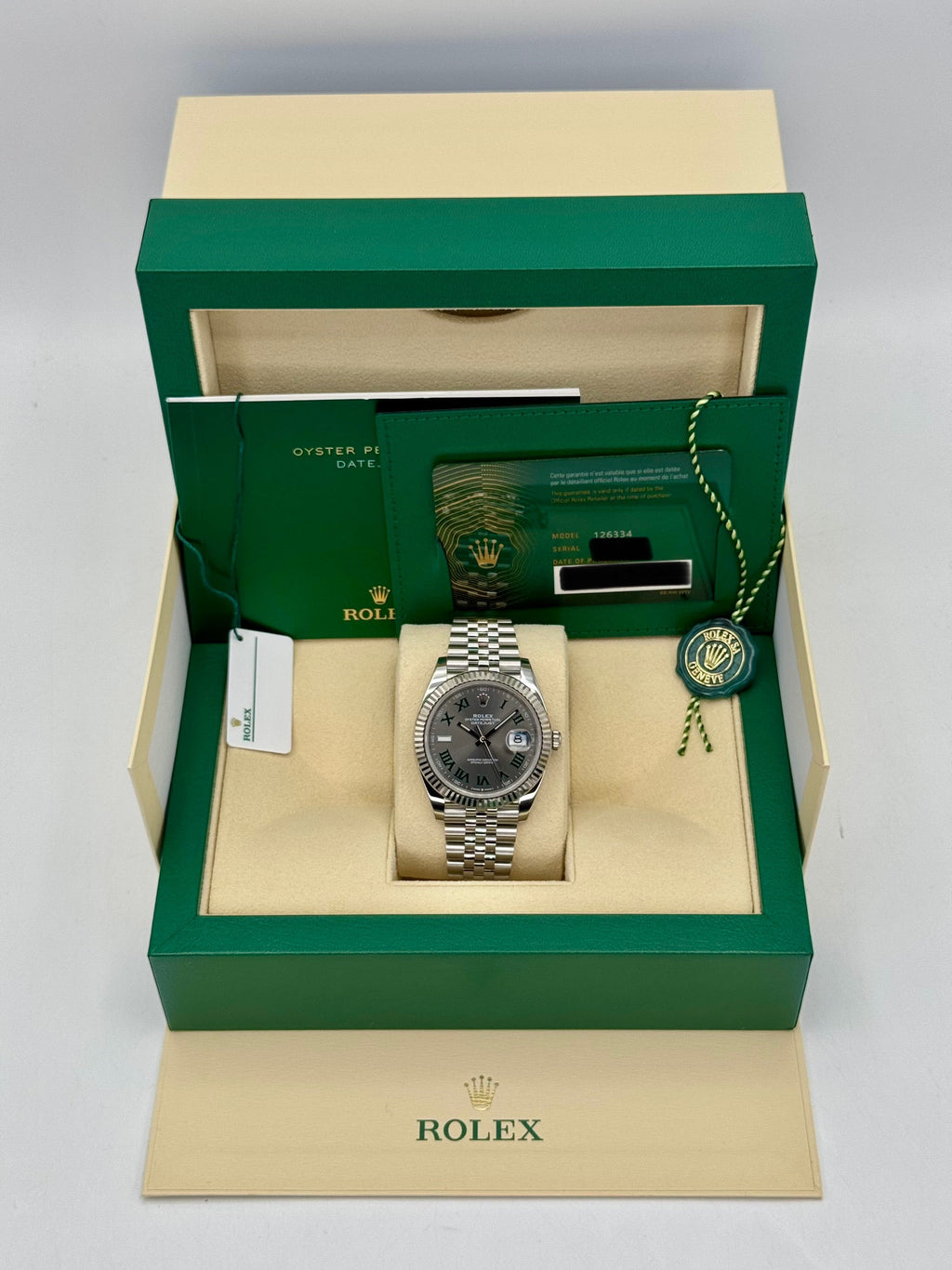 2024 Rolex Datejust 41mm 126334 Jubilee Wimbledon Dial