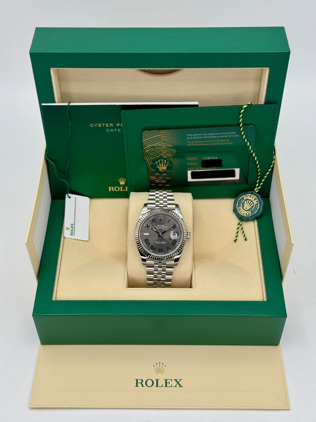 2024 Rolex Datejust 41mm 126334 Jubilee Wimbledon Dial