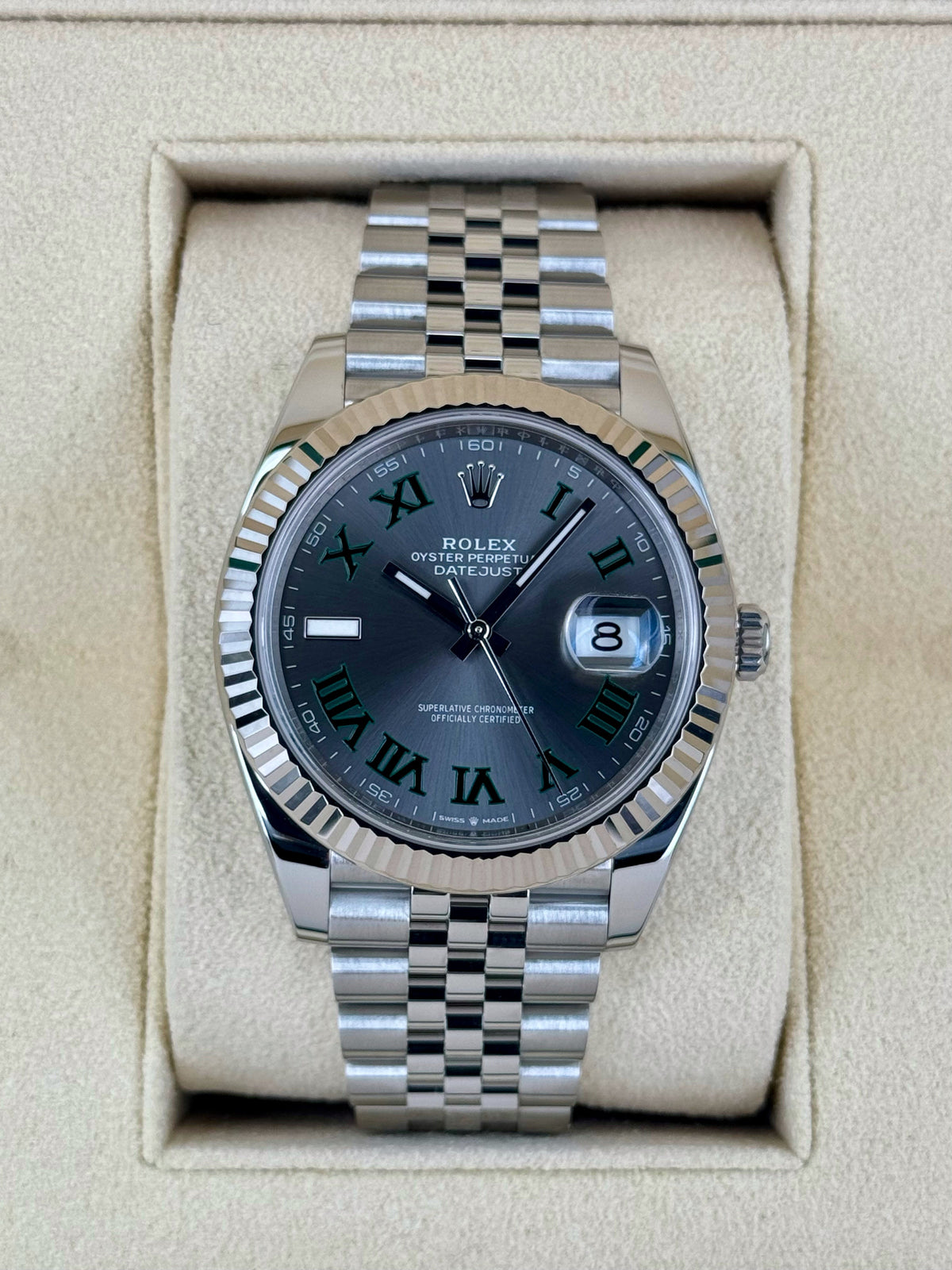 2024 Rolex Datejust 41mm 126334 Jubilee Wimbledon Dial