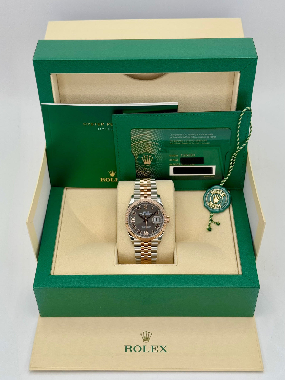 NEW 2025 Rolex Datejust 36mm 126231 Two-Tone Jubilee Slate Rhodium Diamond Dial