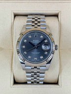 2017 Datejust 41mm 126334 Stainless Steel Jubilee Rhodium Diamond Dial