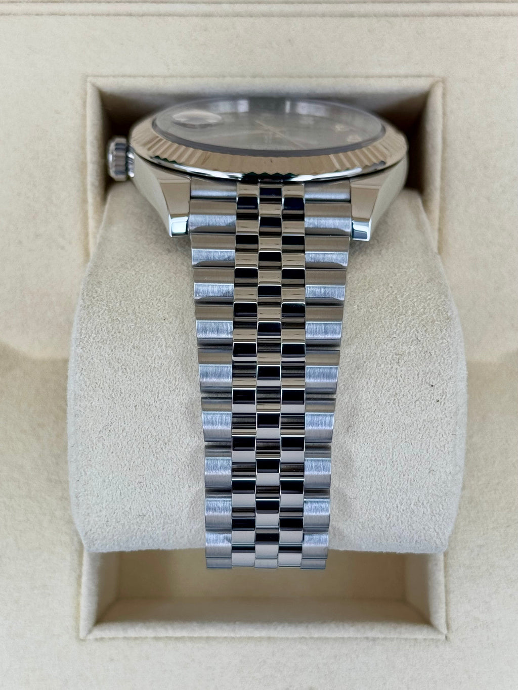 2017 Datejust 41mm 126334 Stainless Steel Jubilee Rhodium Diamond Dial