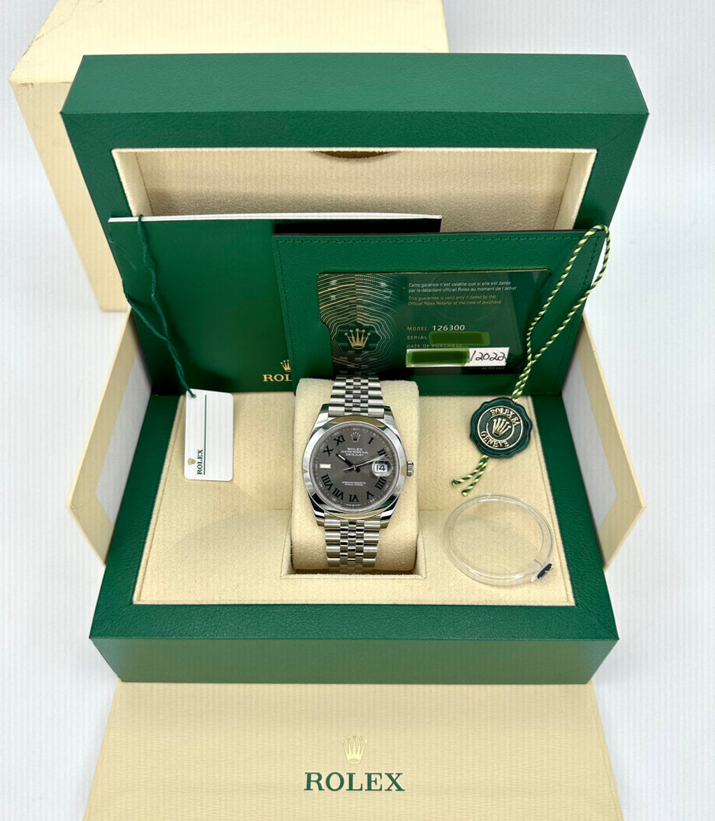 2022 Rolex Datejust 41mm 126300 Jubilee Wimbledon Dial