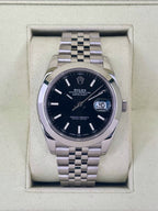 2018 Rolex Datejust 41mm 126300 Stainless Steel Jubilee Black Dial