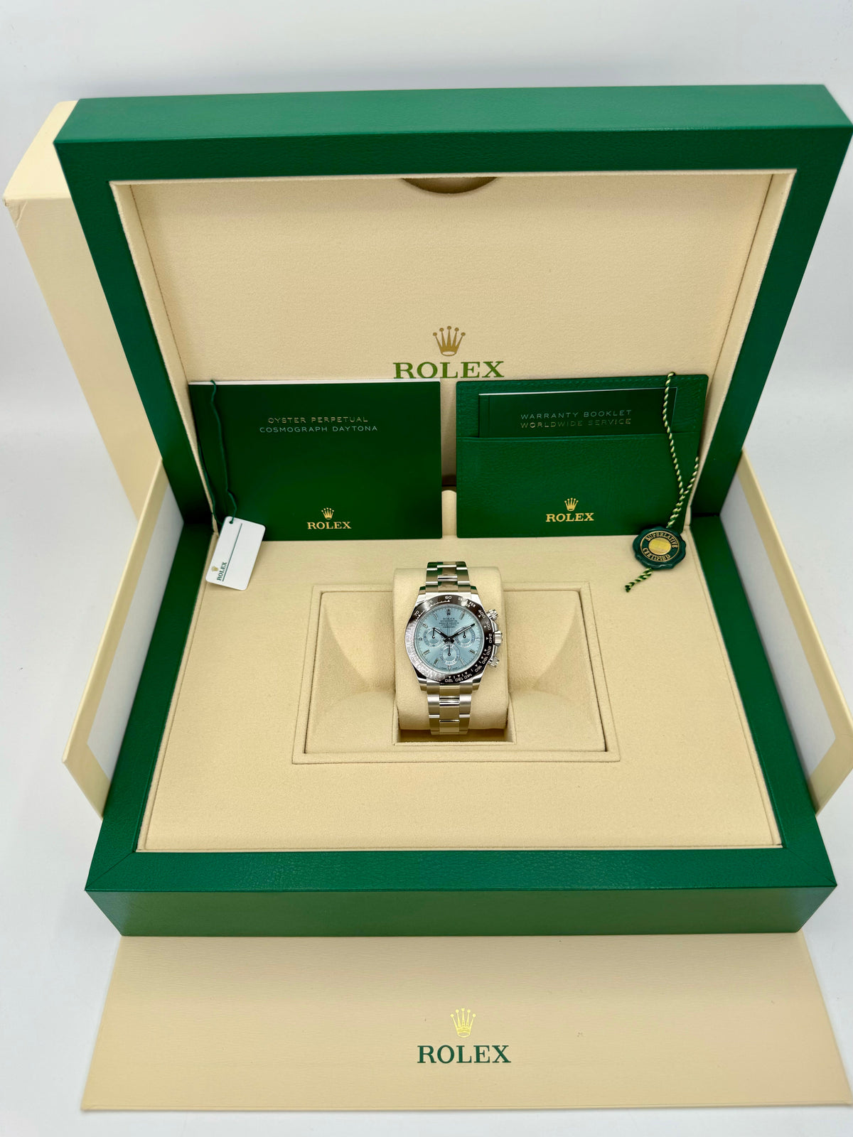 2023 Rolex Daytona 40mm 116506 Platinum Ice Blue Diamond Dial