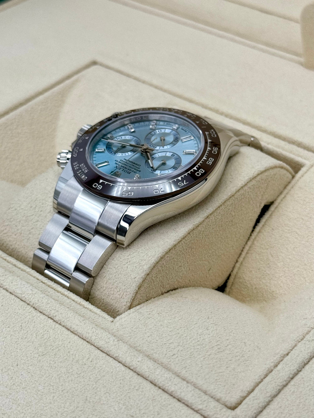NEW 2023 Rolex Daytona 40mm 116506 Platinum Ice Blue Diamond Dial