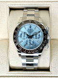 NEW 2023 Rolex Daytona 40mm 116506 Platinum Ice Blue Diamond Dial