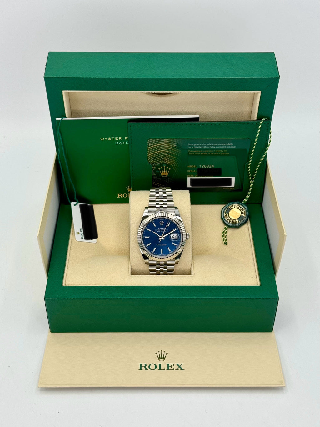 NEW 2025 Rolex Datejust 41mm 126334 Stainless Steel Jubilee Blue Dial