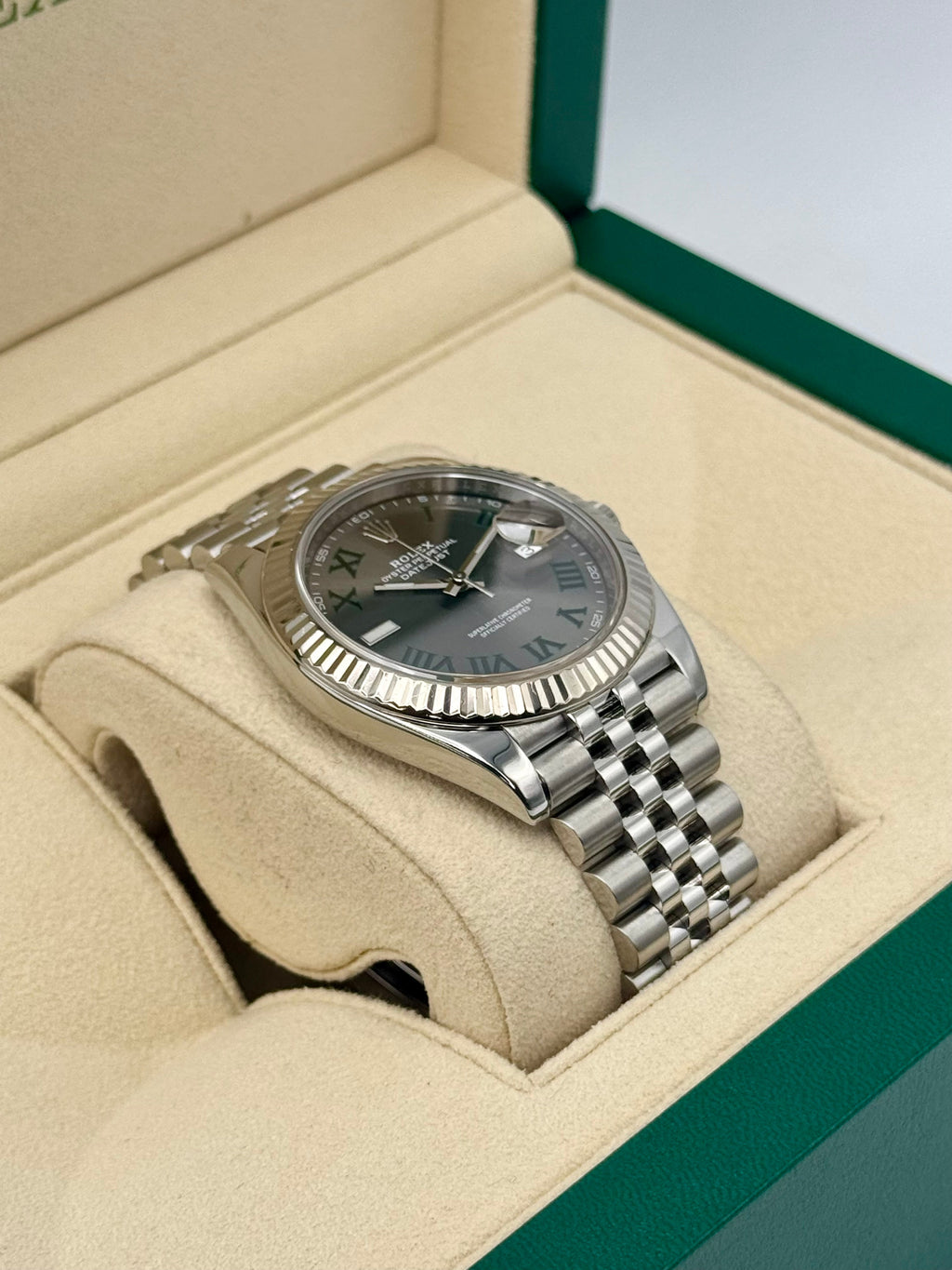 2020 Rolex Datejust 41mm 126334 Stainless Steel Jubilee Wimbledon Dial