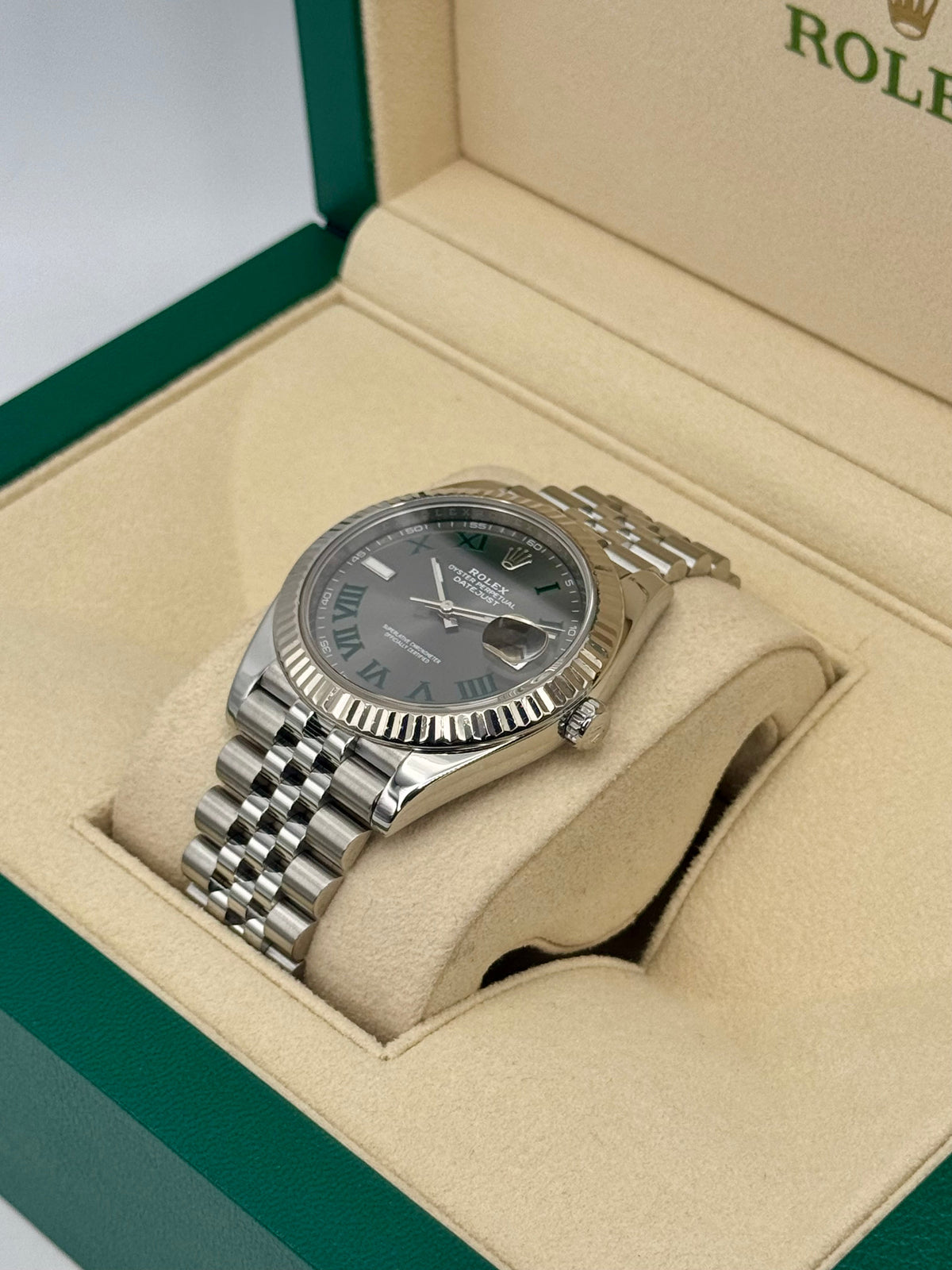 2020 Rolex Datejust 41mm 126334 Stainless Steel Jubilee Wimbledon Dial