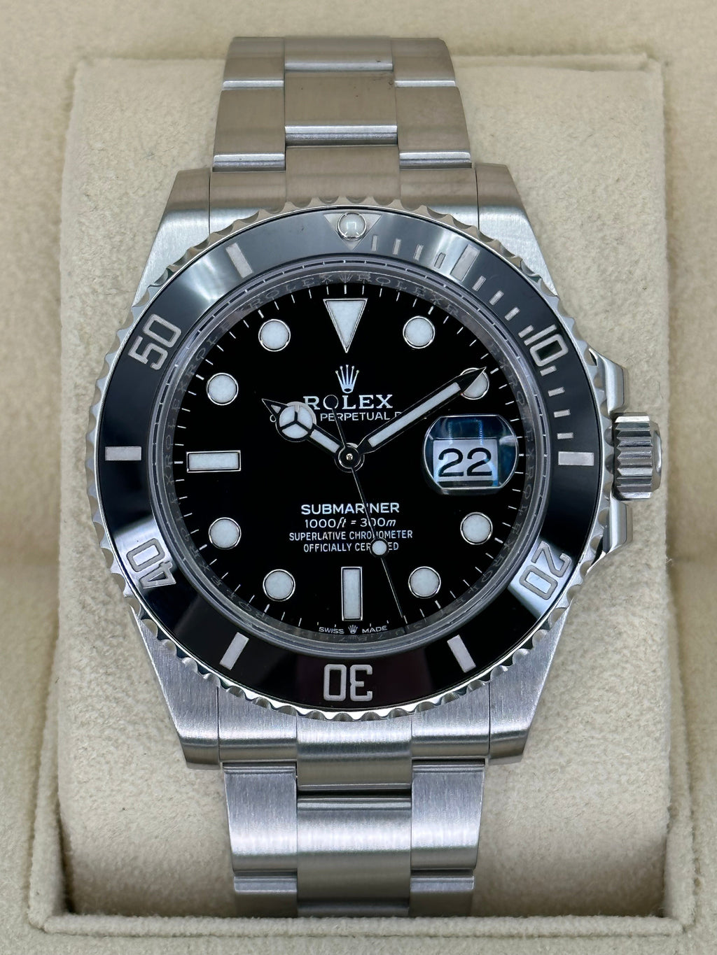 2022 Rolex Submariner 41mm 126610LN Stainless Steel Black Dial