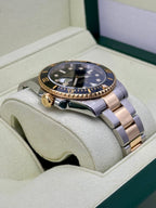 2015 Rolex Submariner 40mm 116613N Two-Tone Black Serti Diamond Dial